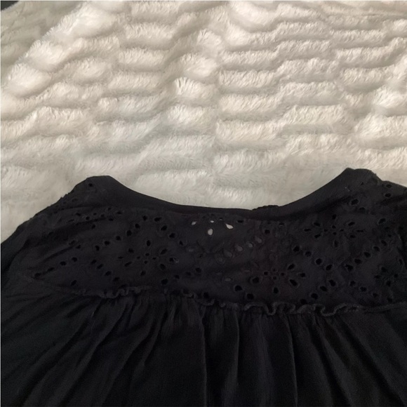 Knox Rose Black Boho High/Low Hem Top Size S - Picture 7 of 12